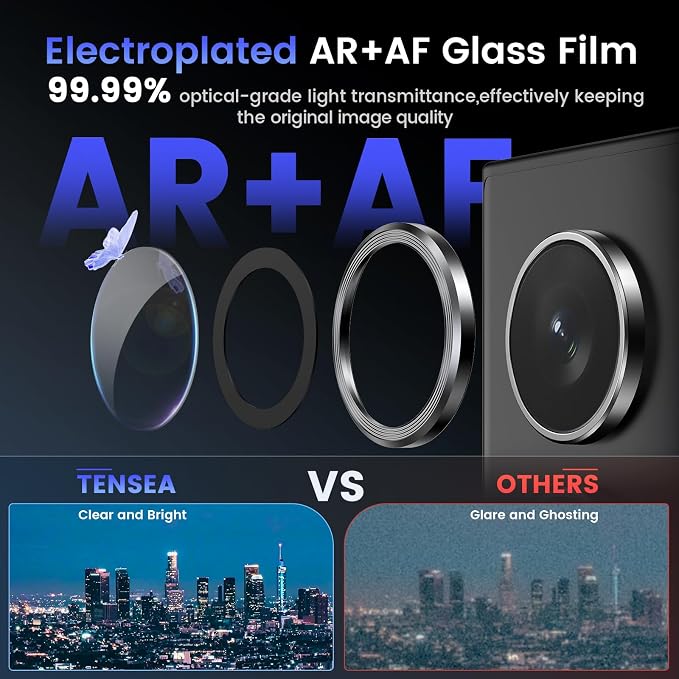 Tensea (3+2PCS for Samsung Galaxy S24 Ultra 5G Camera Lens Protector, 9H - Image 3