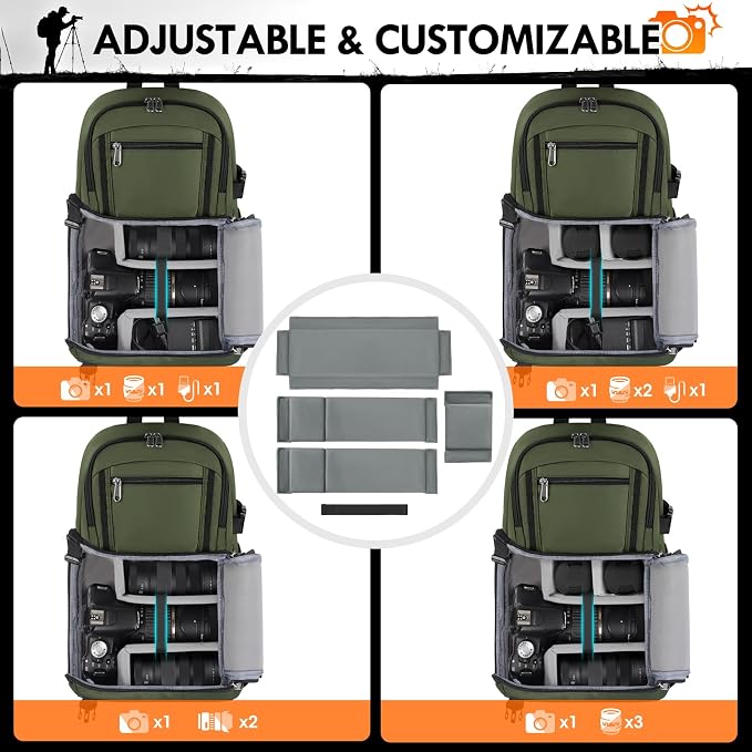 RAINSMORE Camera Bag, DSLR & Mirrorless Camera Sling Bag - Image 7