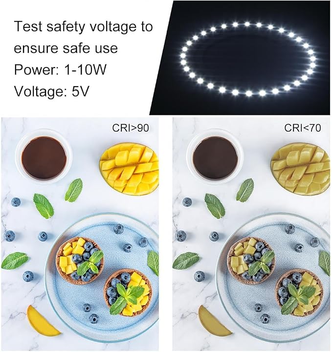 23cm Ring LED Panel Folding Portable Light Photo Lighting Studio Shooting Tent - Image 3