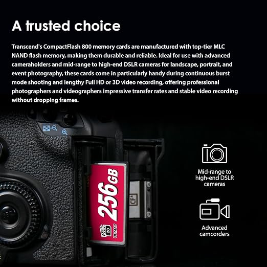 Transcend 256GB CompactFlash Memory Card 800x - Image 5