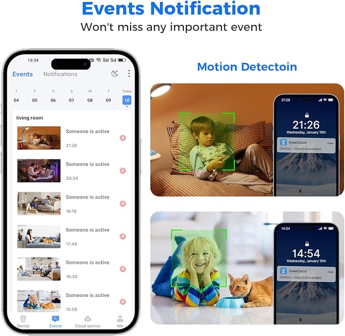 Hiseeu Indoor Security Camera, 2.4G/5G 5MP Baby Monitor Pet Camera - Image 5