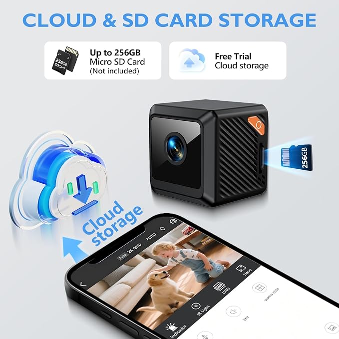 Mini Hidden Camera, Wireless WiFi/No WiFi Nanny Cam Security - Image 7