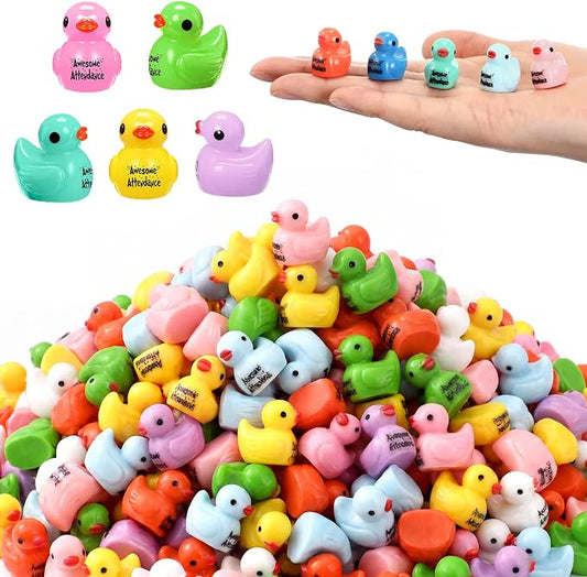 Skylety 100 Pcs Awesome Attendance Resin Duck, Perfect Attendance Awards by Skylety