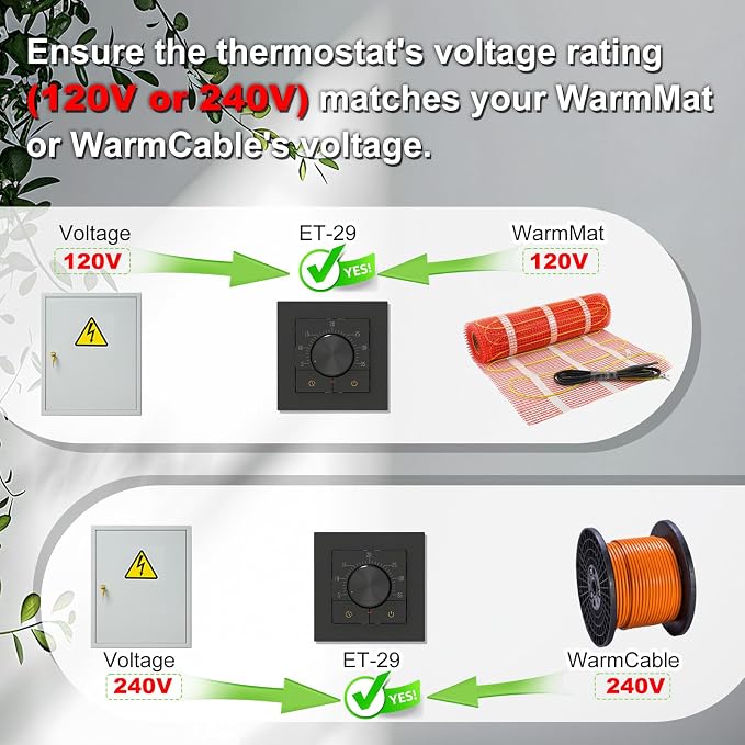 HEATIT Thermostat for Floor Heating, Manual Non-Programmable Electric Floor - Image 5