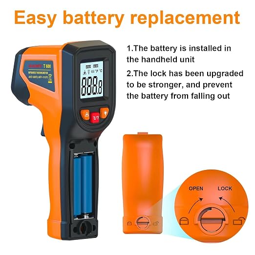 Laser Infrared Thermometer Non-Contact Digital Temperature Gun, -58℉～1112℉ IR - Image 5