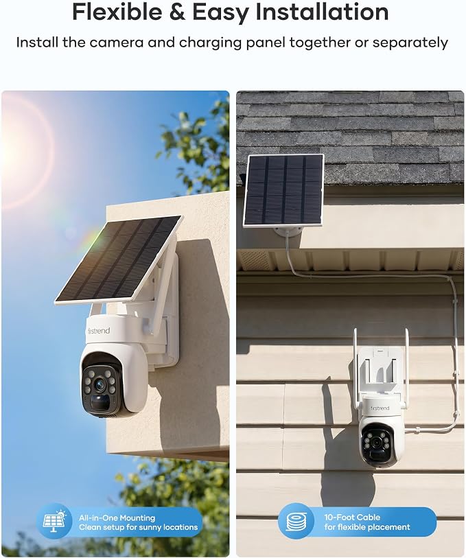 firstrend Solar Security Cameras Wireless Outdoor, 2K Color Night Vision - Image 9