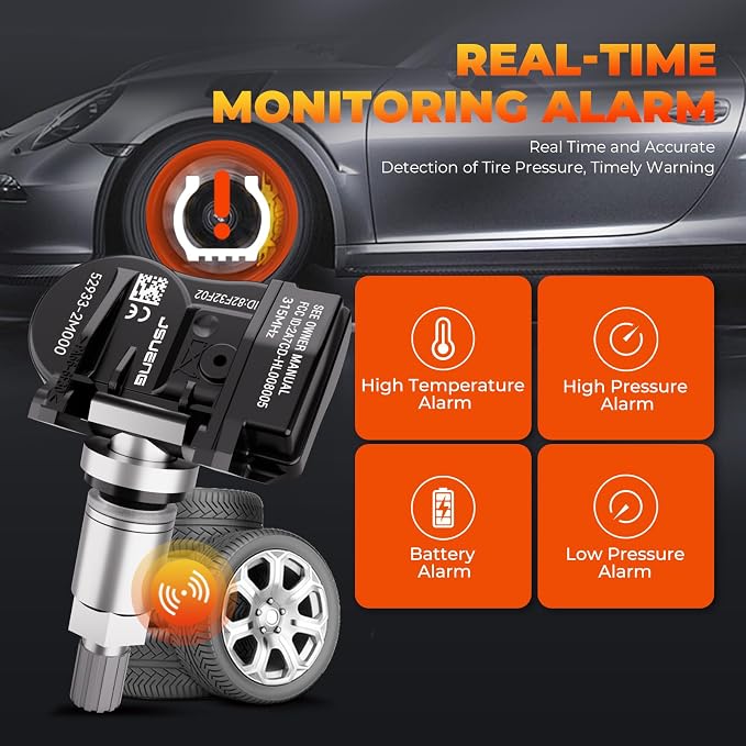 Jsueng 4-Pack TPMS Sensor Tire Pressure Monitoring Sensors Compatible - Image 7