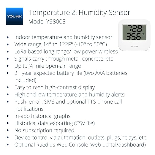 YoLink SpeakerHub & Two Temp/Humidity Sensors Starter Kit – Audio Hub Plays - Image 2