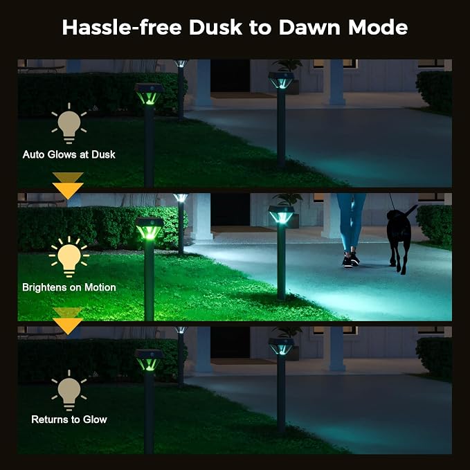 XMCOSY+ Smart Solar Pathway Lights, 150LM RGBCW Color Changing Landscape - Image 5