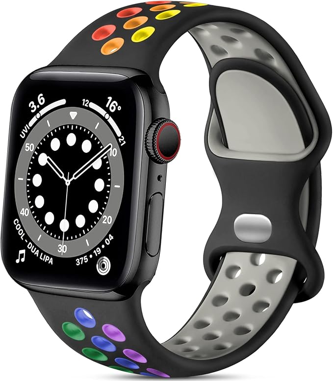 Lerobo Compatible with Apple Watch Band 41mm 42mm 40mm 38mm, Soft Silicone - Image 9
