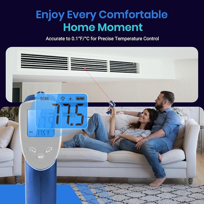 Etekcity Infrared Thermometer Laser Temperature Gun 1080, -58°F~ 1130°F - Image 4