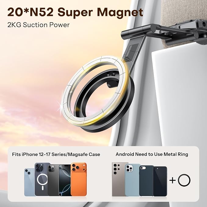 OMOTON TP02 360°Rotating for MagSafe Tripod, New Upgrade - Image 5
