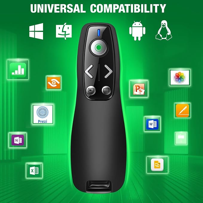 2-in-1 USB Type C Presentation Clicker Wireless Presenter Remote - Image 7
