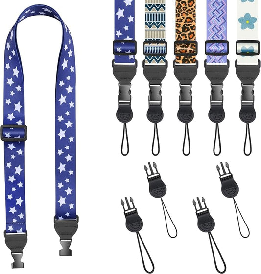 FIEIL Blue and White Star Shoulder Strap, Adjustable Camera Strap by FIEIL