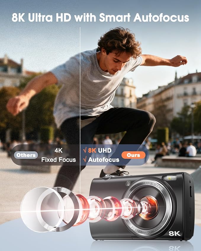 8K Digital Camera for Photography, 88MP WiFi Vlogging Camera for YouTube - Image 2