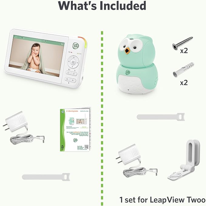 LeapFrog LeapView Twoo Video Baby Monitor, 5-Inch Screen, 360° Coverage Owl - Image 14