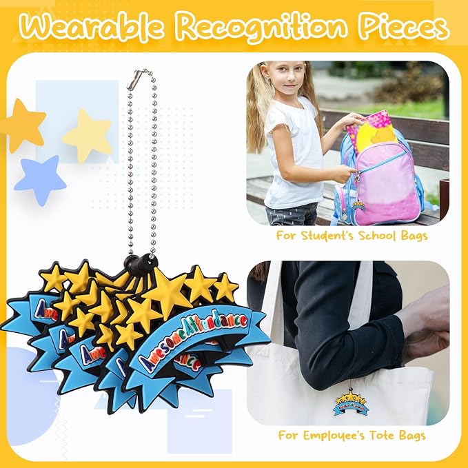 50 Pcs Awesome Attendance Silicone Tags - Image 2