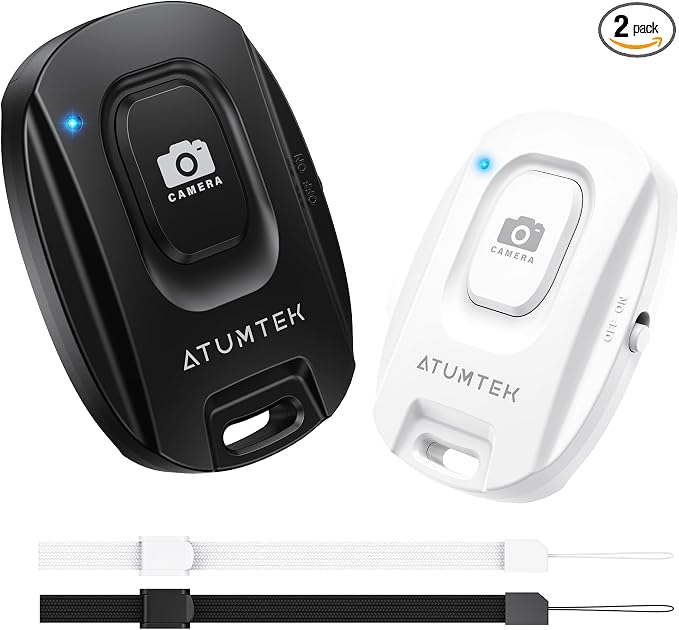 ATUMTEK Camera Remote Shutter for iPhone and Android Smartphones, Wireless by ATUMTEK