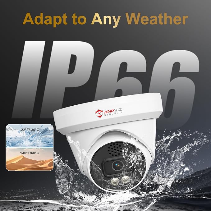 Anpviz UltraHD 4K IP Turret PoE Camera Outdoor, Two Way Audio Security Camera - Image 6