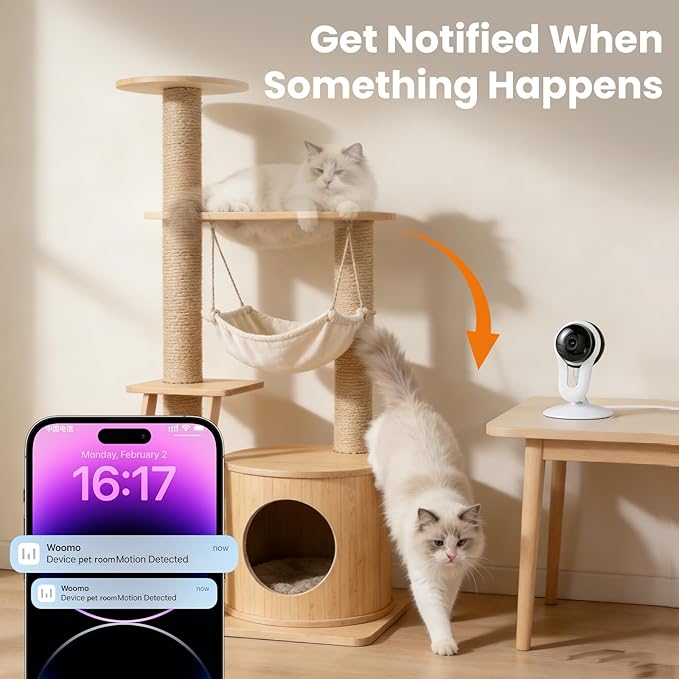 2 Pack Smart Indoor Home Camera, 2K WiFi Cameras - Image 3
