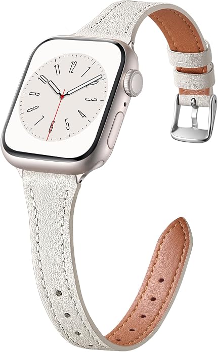 Charlam Slim Leather Band Compatible by Charlam
