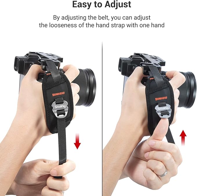 SmallRig Camera Cage Wrist Strap, Universal Quick Adjustable Secure Grip Camera - Image 4