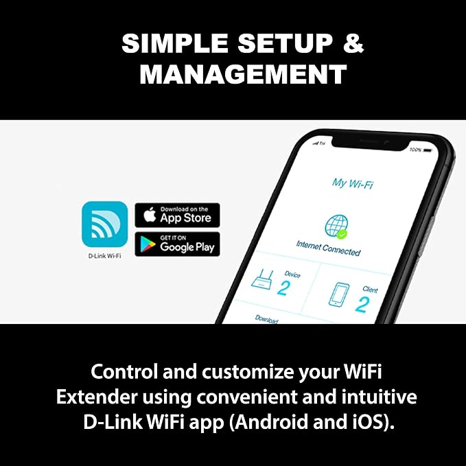 D-Link WiFi 6 Range Extender AX1800 Mesh Repeater and Signal Booster, Wall Plug - Image 6