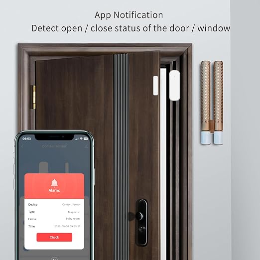1-Pack Smart Door and Window Sensor, 2.4G WiFi Door Sensor, Tuya/Smart Life - Image 4