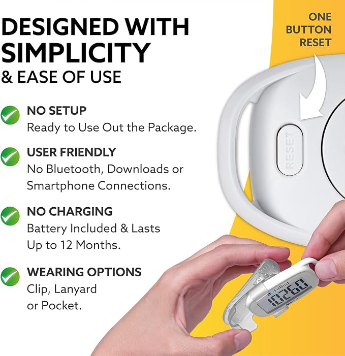 3DActive 3DFitBud Simple Step Counter Walking 3D Pedometer - Image 3