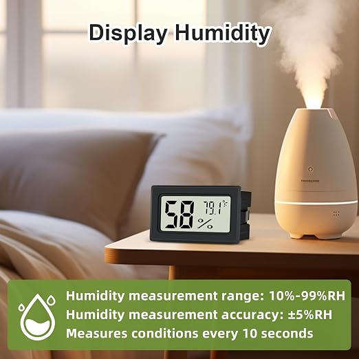 Humidity Meter Indoor Thermometer 6-Pack Mini Digital Thermometer Hygrometer - Image 4