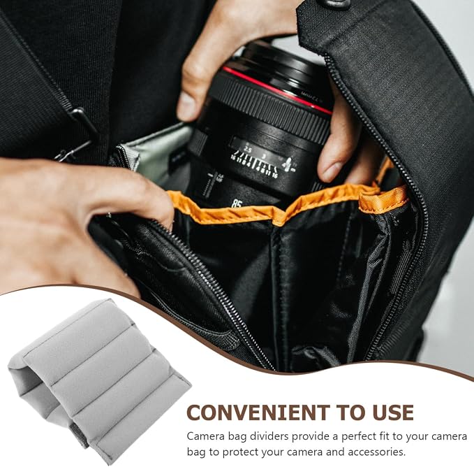 6 Pcs Camera Bag Divider Plug-in:Dividers Shockproof Protecting Camera Lens - Image 4