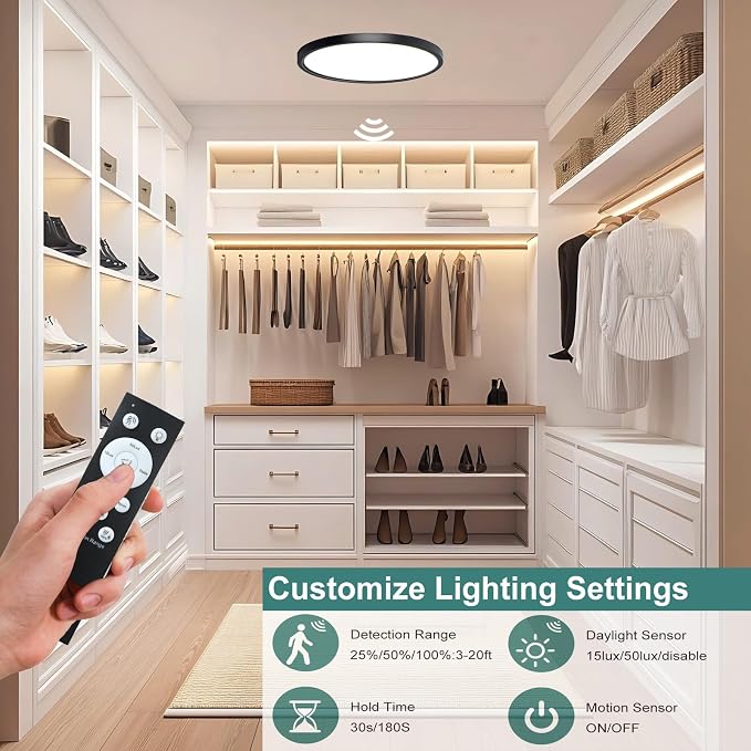 9 Inch Motion Sensor Ceiling Light Indoor, Motion Sensor Fixture Indoor - Image 3