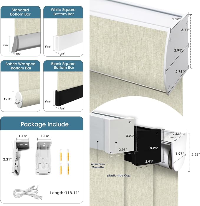 SmartWings Motorized Blinds Dual-Sided Cordless Smart Blackout Shades, Custom - Image 6