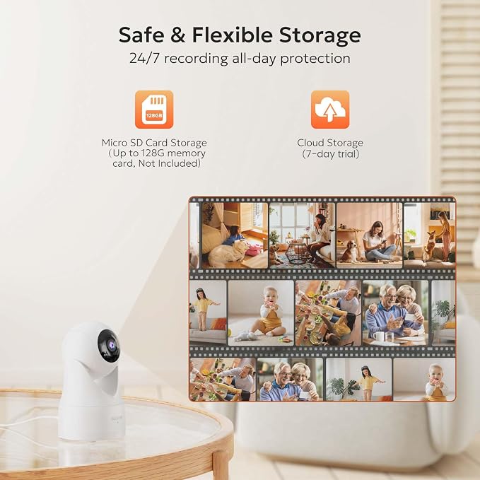 owltron 4pcs Indoor Pan/Tilt Security Camera 2K, Smart Cam - Image 6