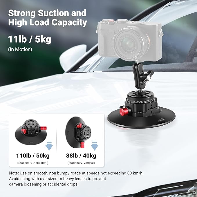 NEEWER 6" Suction Cup Camera Mount - Image 2