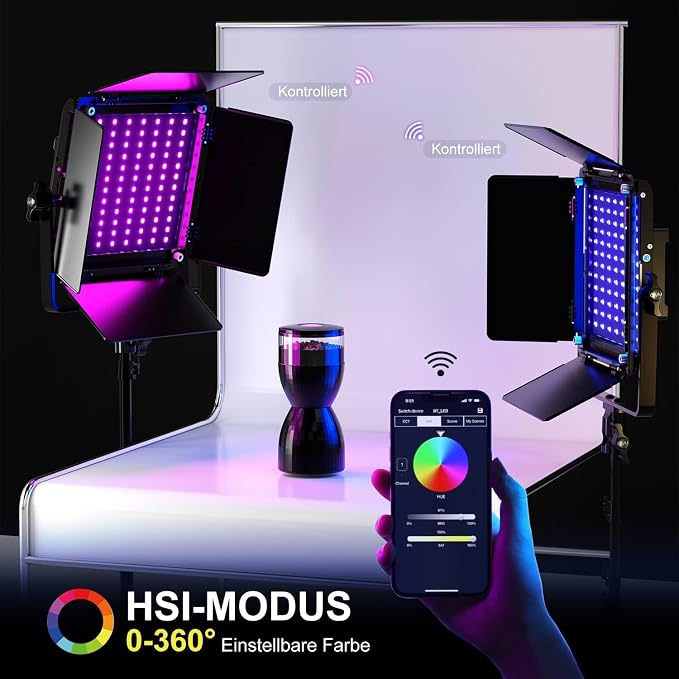 GVM 800D RGB LED Light Panel, 2 Packs Video Lighting Kit - Image 6