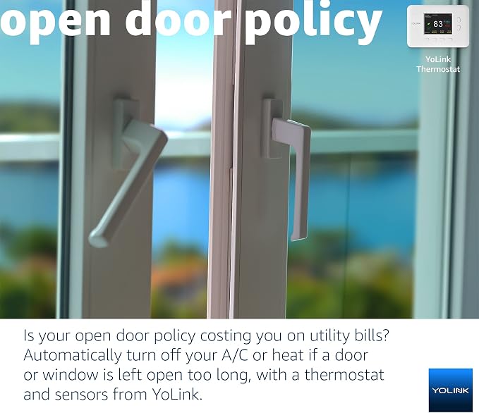 YoLink Smart Thermostat, Now Heat Pump Compatible, Android & iOS App, YoLink - Image 2