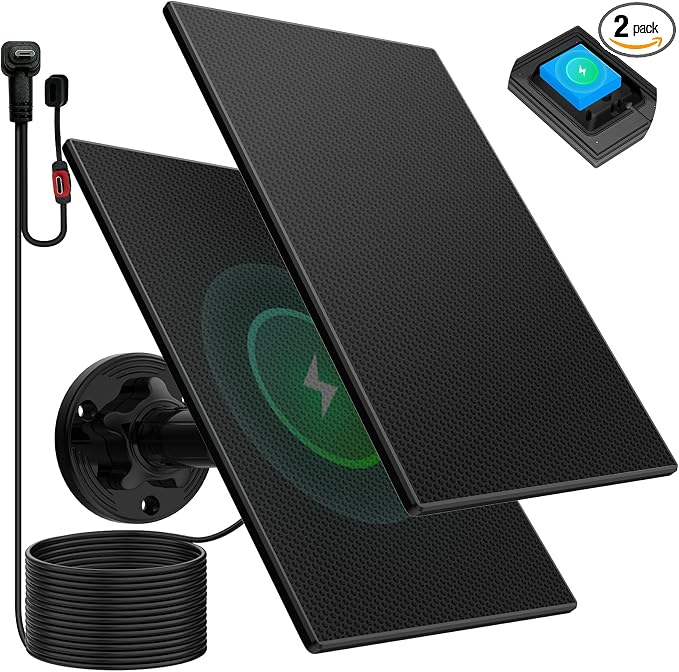 Solar Panel for Blink Camera, Never Lose Power Built-in 4000m Battery Solar by WECOOL