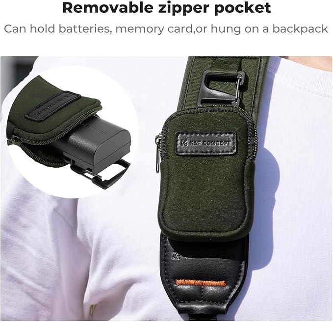K&F CONCEPT Camera Neck Strap for Photographers, Soft Neoprene Adjustable - Image 6
