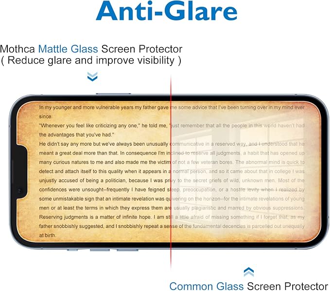 Mothca 2 Pack Matte Glass Screen Protector - Image 3