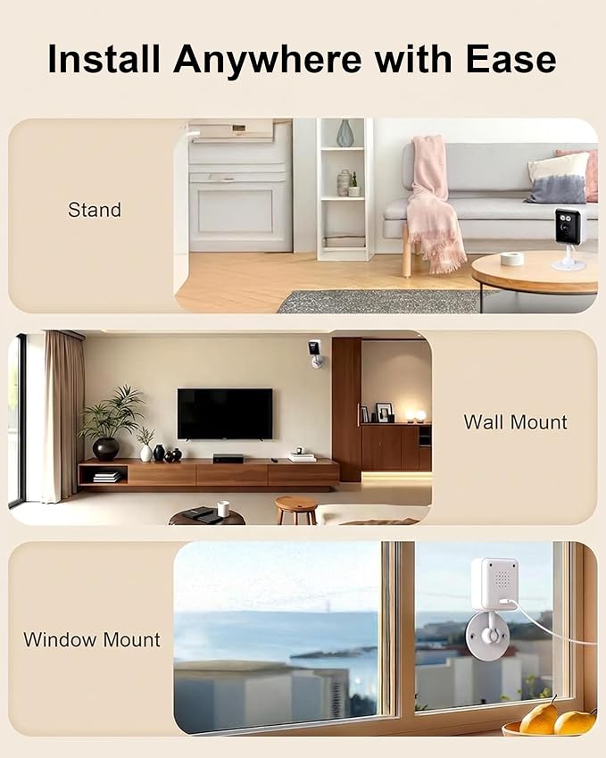 Gianteye 2K Indoor Security Camera, Dual-Band 2.4/5GHz WiFi Pet & Baby Monitor - Image 2