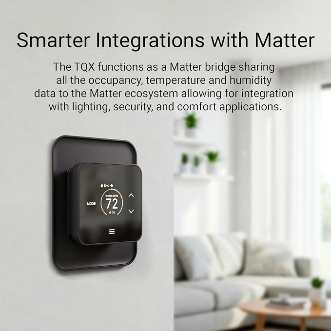 Lux TQX Thermostat with Remote Sensor, WiFi Thermostat Works with Matter - Image 6