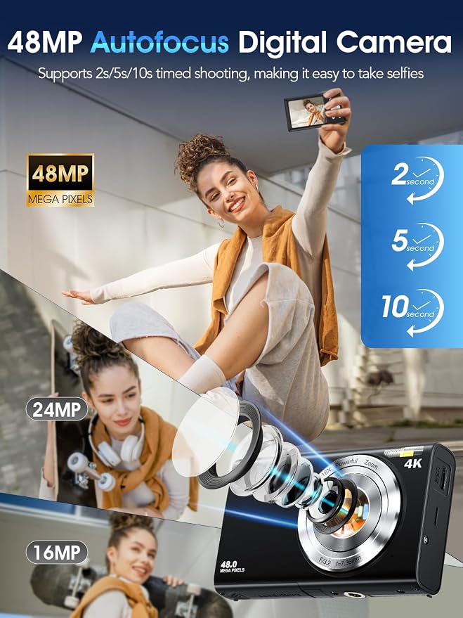 Digital Camera, Autofocus 4K Vlogging Camera - Image 2