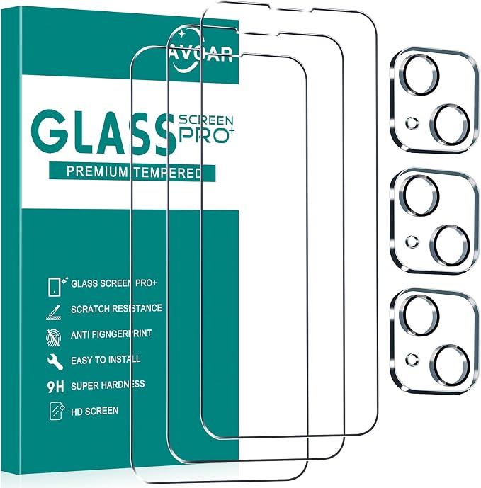 [3+3 Pack Glass Screen Protector by AVOAR