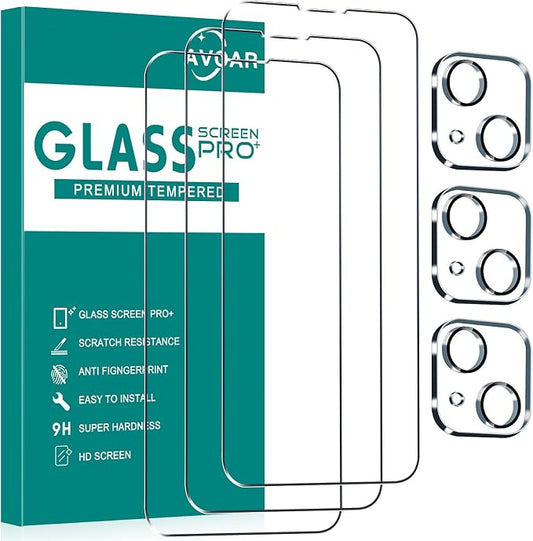 [3+3 Pack Glass Screen Protector by AVOAR