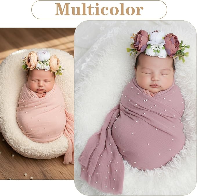 7 Pcs Baby Photoshoot Props Wrap Kit 3 Pieces Newborn Photography Props 4 - Image 7
