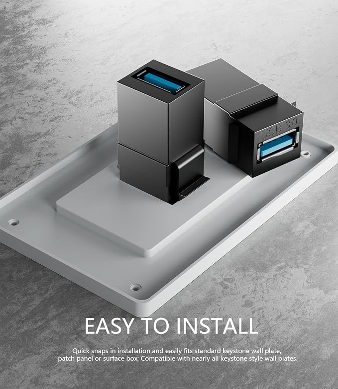PANPEO USB 3.0 Keystone Jack Insert – Female to Female Coupler - Image 5