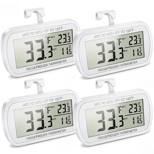 Waterproof Refrigerator Fridge Thermometer, Digital Freezer Room Thermometer by VOULOIR