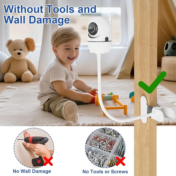 Flexible Baby Monitor Mount for HelloBaby HB6550/HB65/HB66/HB248, ANMEATE - Image 5
