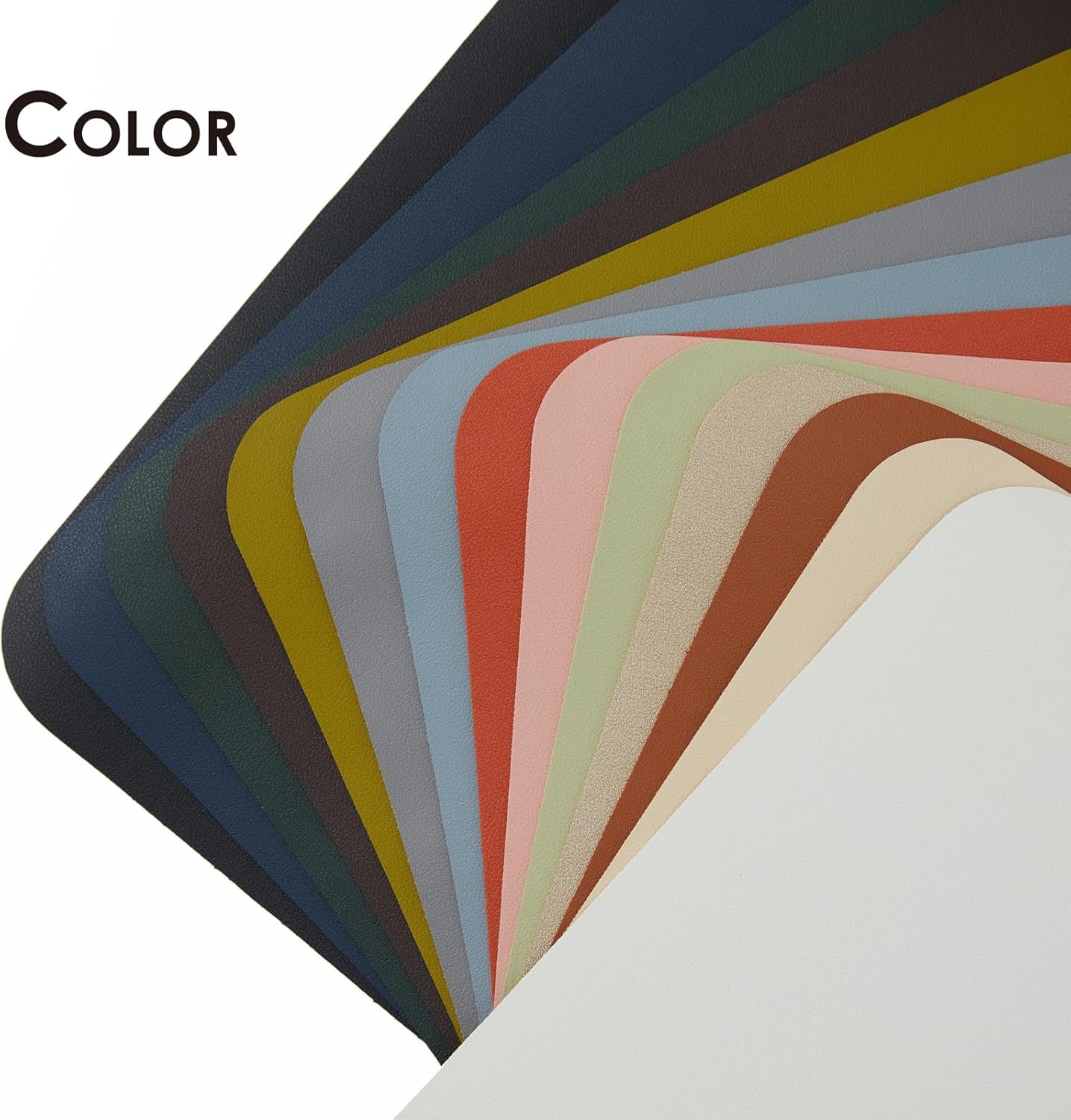 Compact Leather Desk Mat - Small Non-Slip PU Desk Pad for Office and Home - Desk Organization and Accessories - Ideal for Large Mouse Pad and Small Desk Mats on Top of Desks (Dark Blue,23.6"x 11.8")